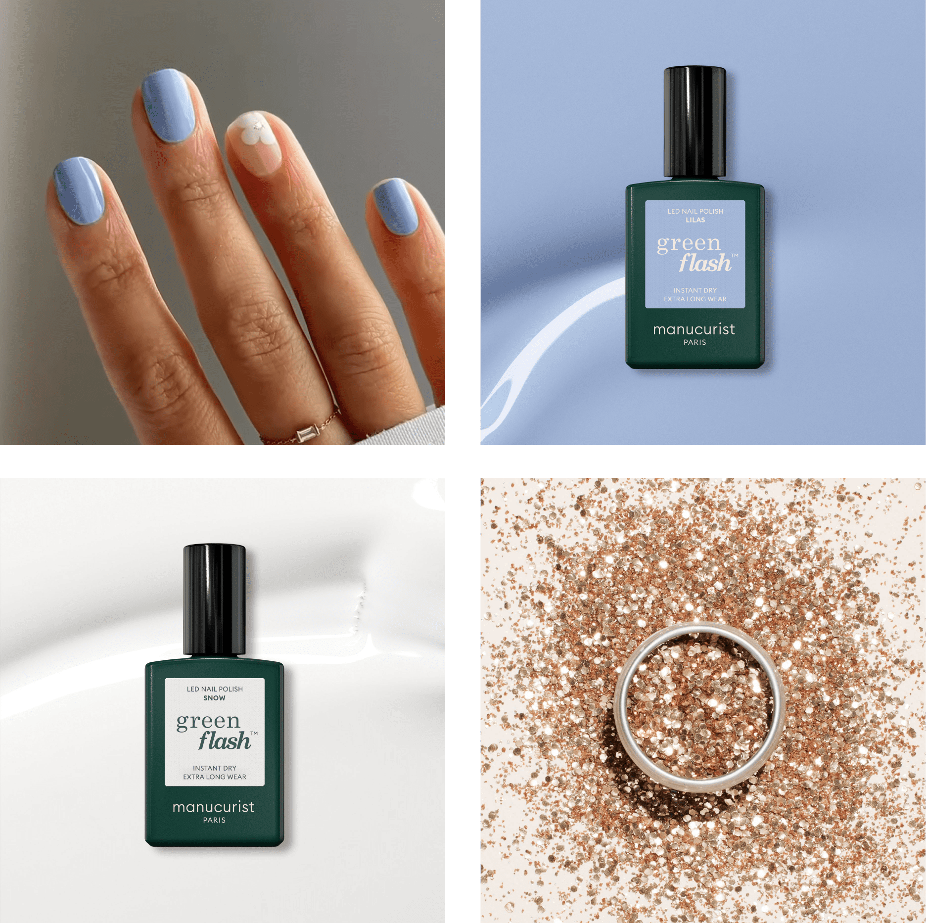 Craquez pour la manucure à motif floral, ultra-facile à réaliser à l’aide du Pinceau Nail Art.