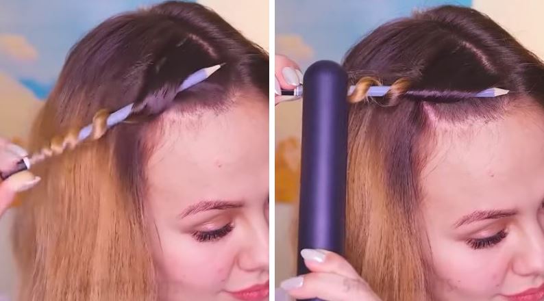 astuce crayon boucler ses cheveux boucles