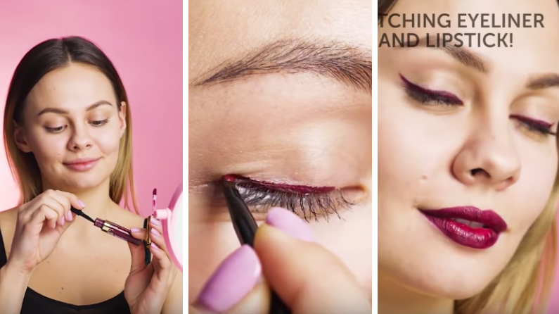coordonner son eye liner et son rouge à lèvres