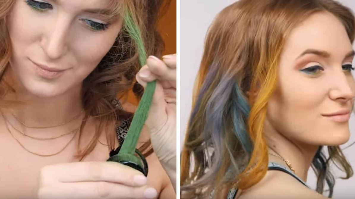 cheveux colorés rock