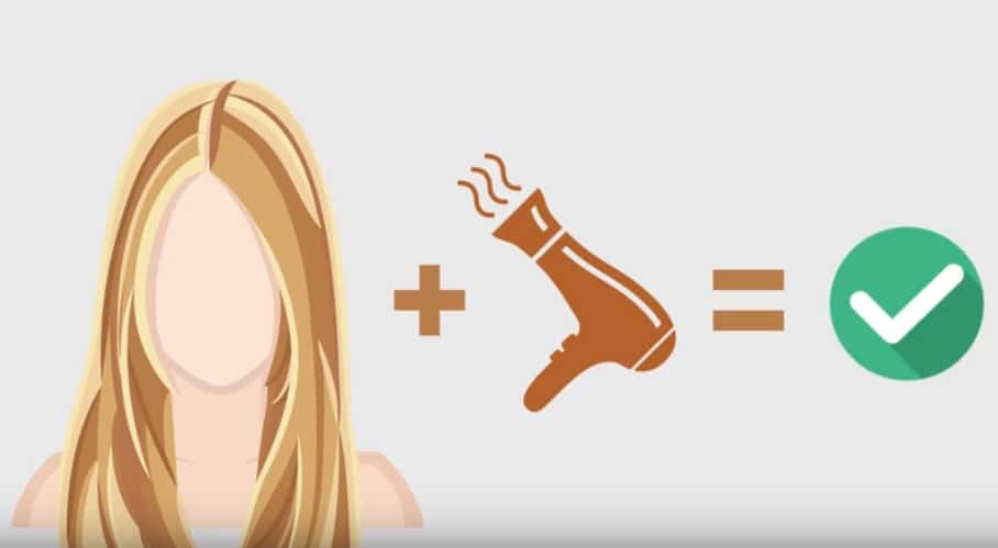 mythe sur les cheveux séchoir